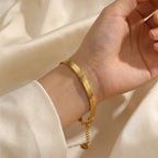 Bracciale Snake Piatto In Acciaio Inossidabile