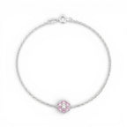 Bracciale Petali Cromatici con Fiore di Zirconi In Argento 925