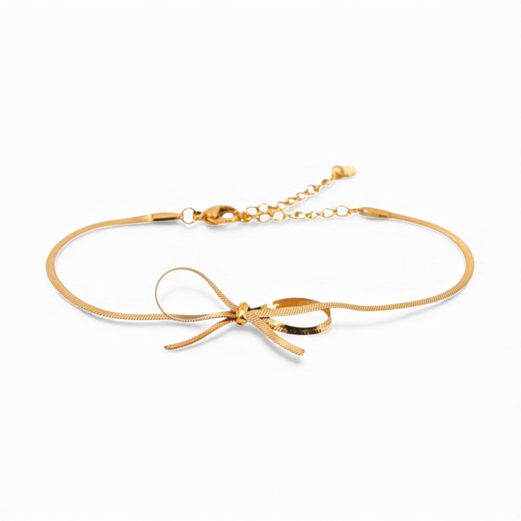 Bracciale con Dettaglio Fiocco In Acciaio Inossidabile