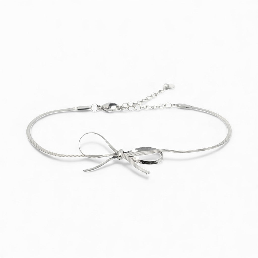 Bracciale con Dettaglio Fiocco In Acciaio Inossidabile