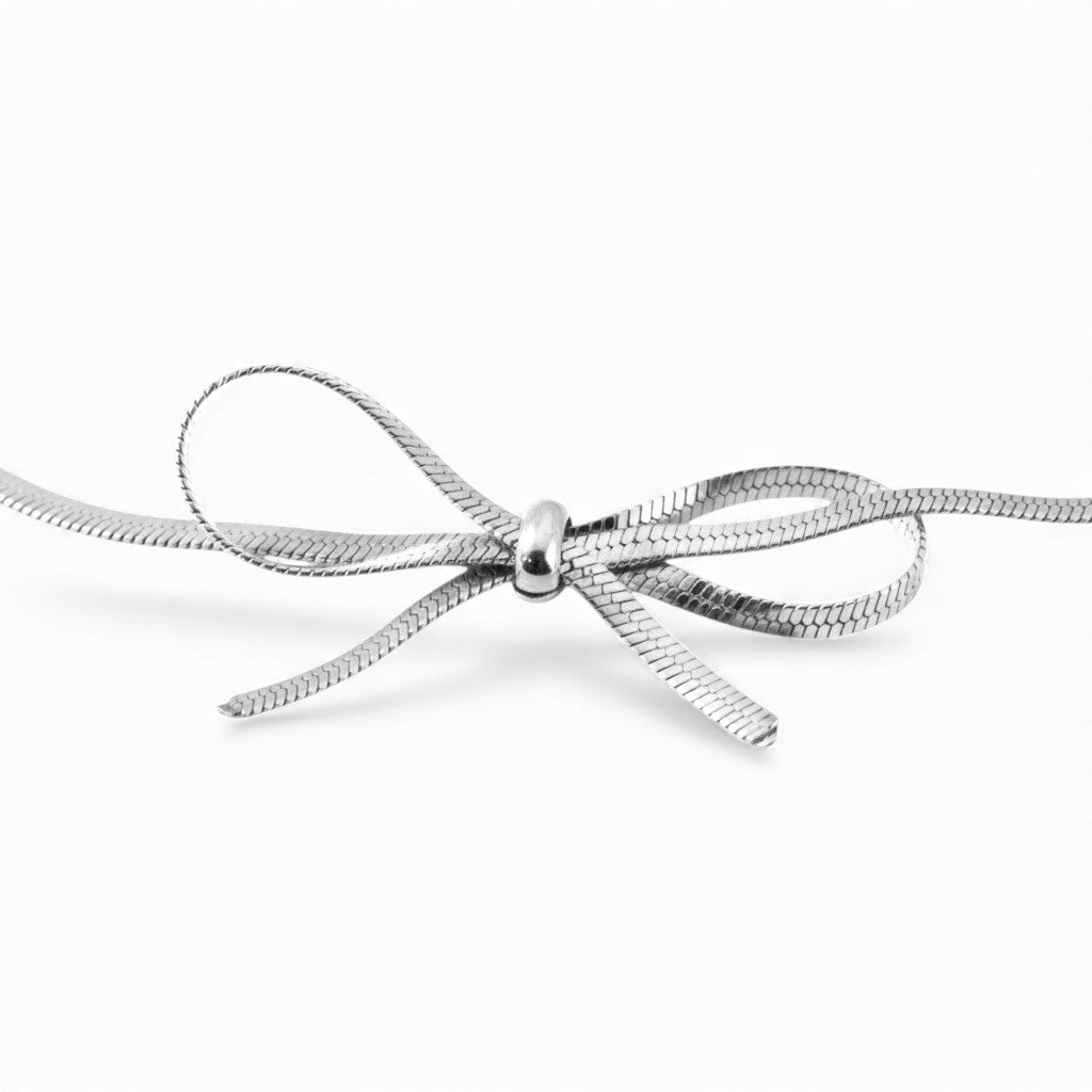 Bracciale con Dettaglio Fiocco In Acciaio Inossidabile