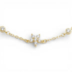 Bracciale Ghirlanda di Primavera con Fiori Pendenti In Argento 925