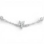 Bracciale Ghirlanda di Primavera con Fiori Pendenti In Argento 925