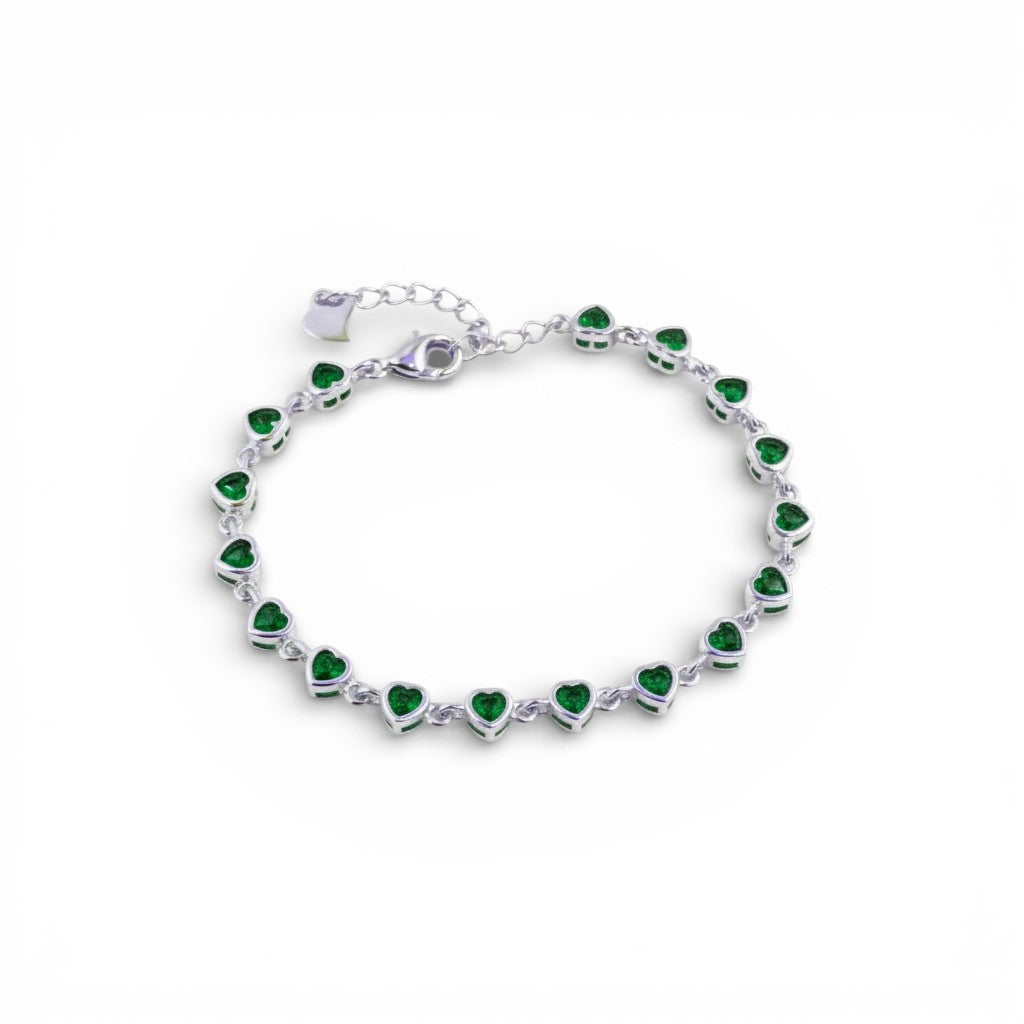 Bracciale con Cuori in Argento 925