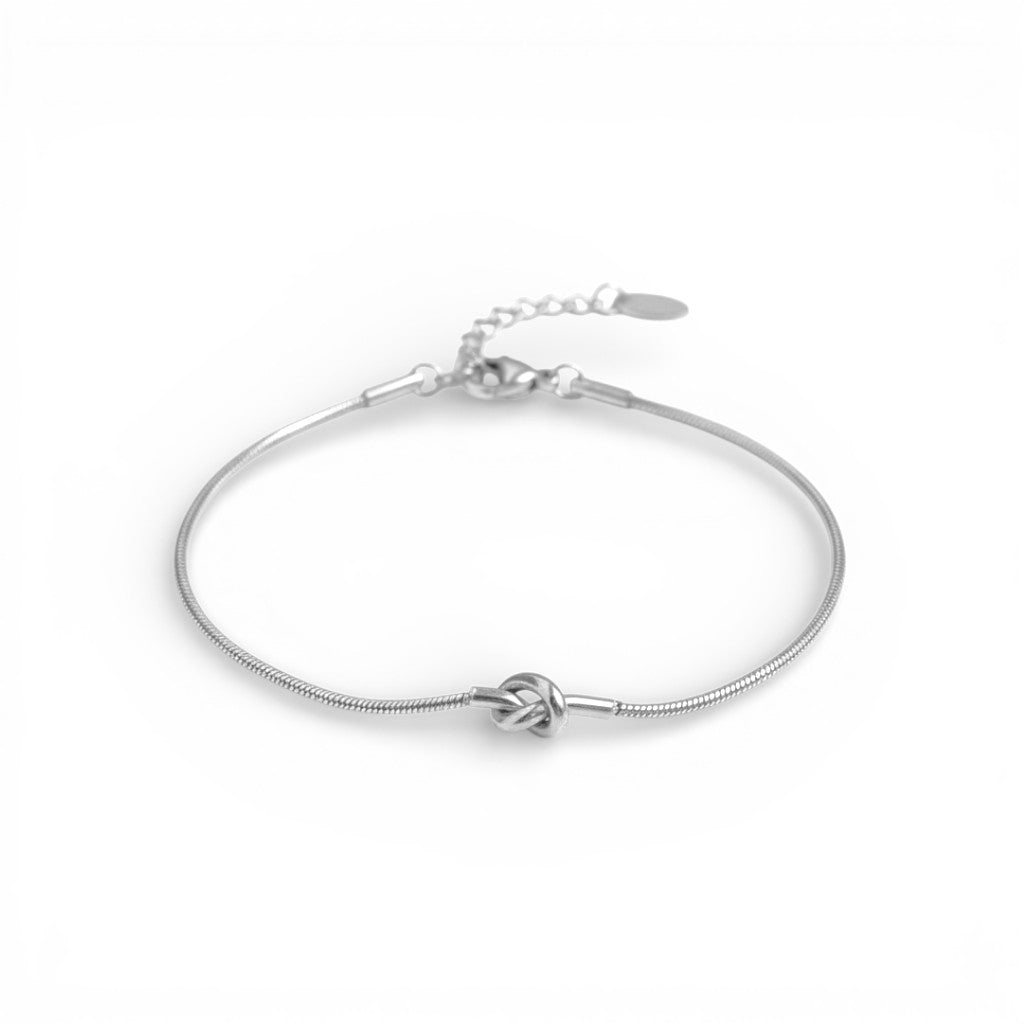 Bracciale Double Strand con Nodo Intrecciato In Acciaio Inossidabile