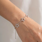 Bracciale con Charms a Stella In Acciaio Inossidabile