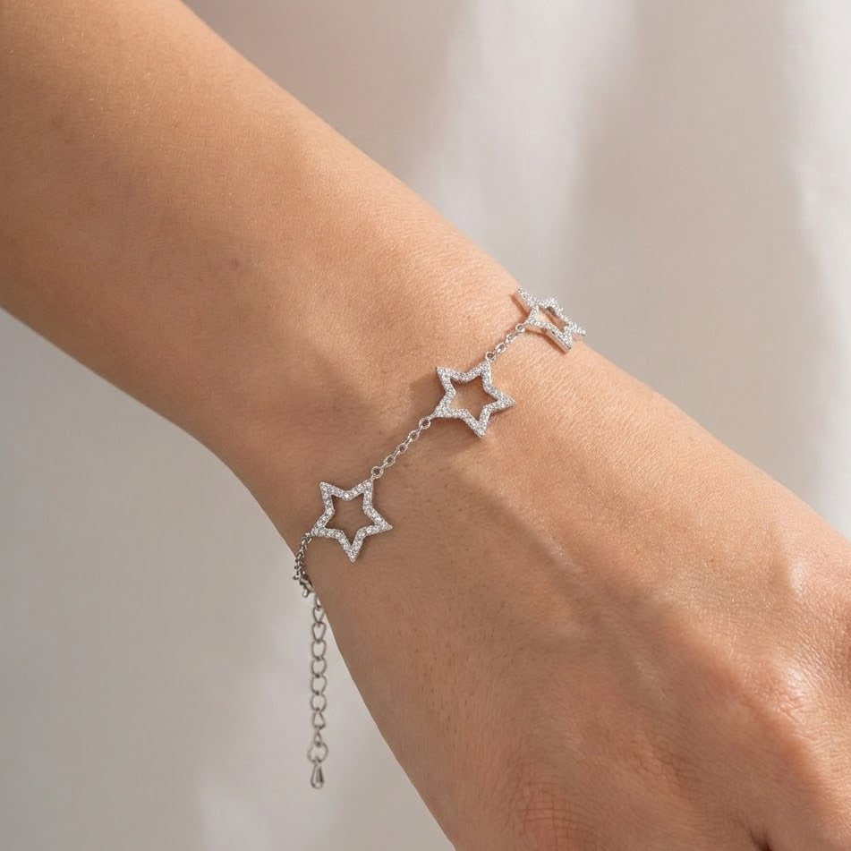 Bracciale con Charms a Stella In Acciaio Inossidabile