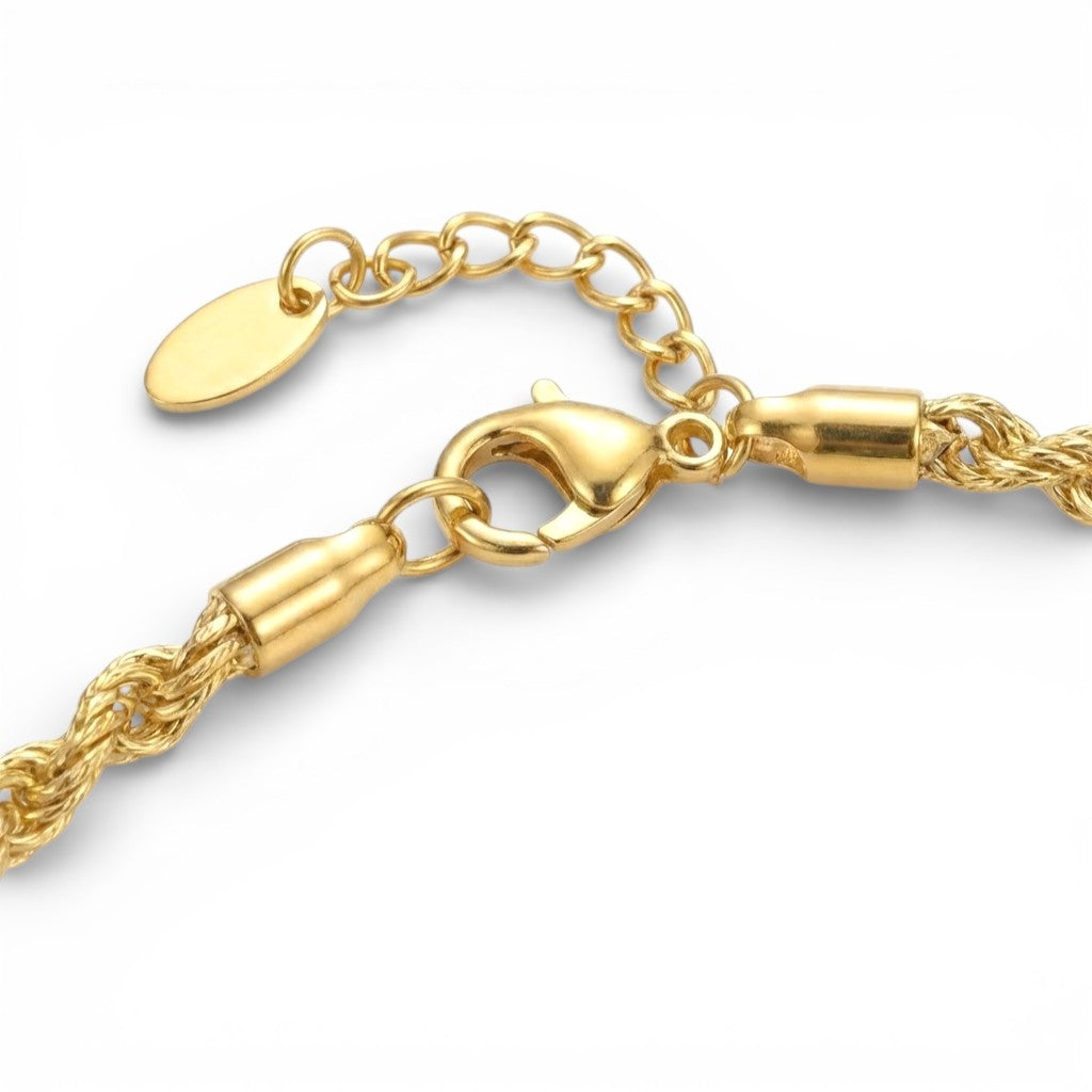 Bracciale a Maglia Intrecciata in Acciaio Inossidabile
