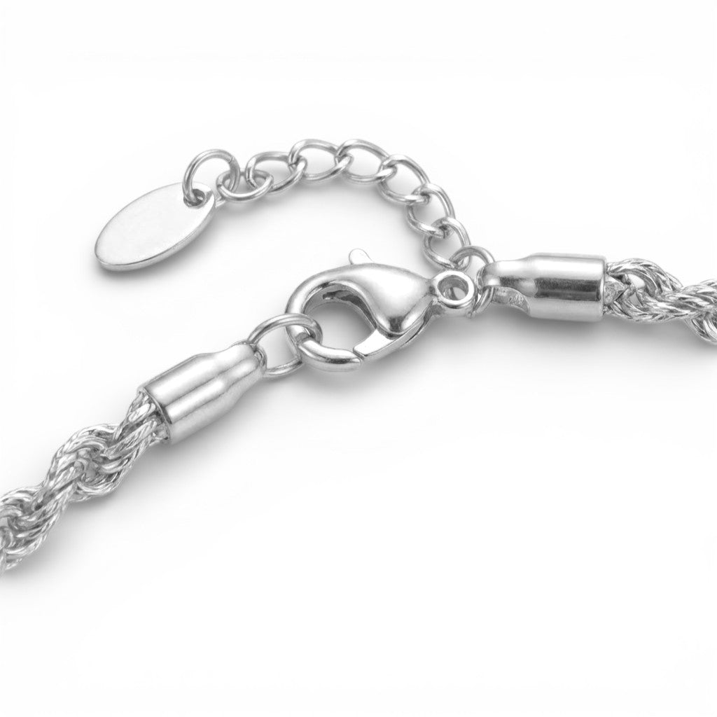 Bracciale a Maglia Intrecciata in Acciaio Inossidabile