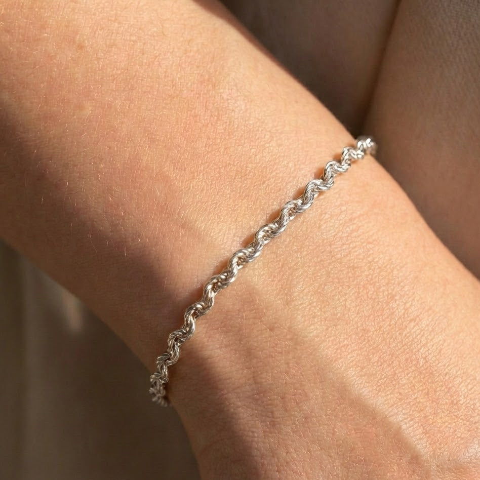 Bracciale a Maglia Intrecciata in Acciaio Inossidabile