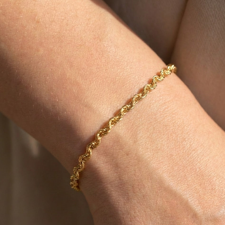 Bracciale a Maglia Intrecciata in Acciaio Inossidabile