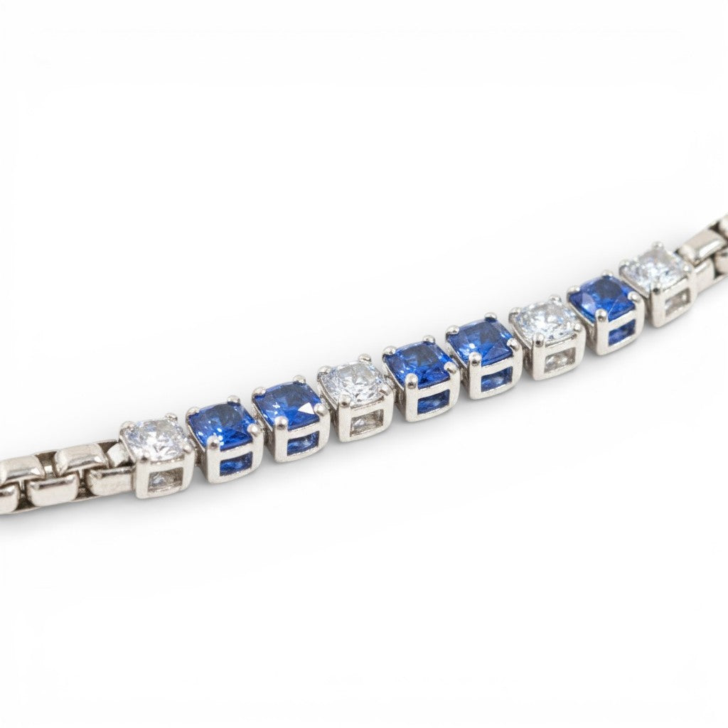 Bracciale Tennis con Zirconi In Acciaio Inossidabile