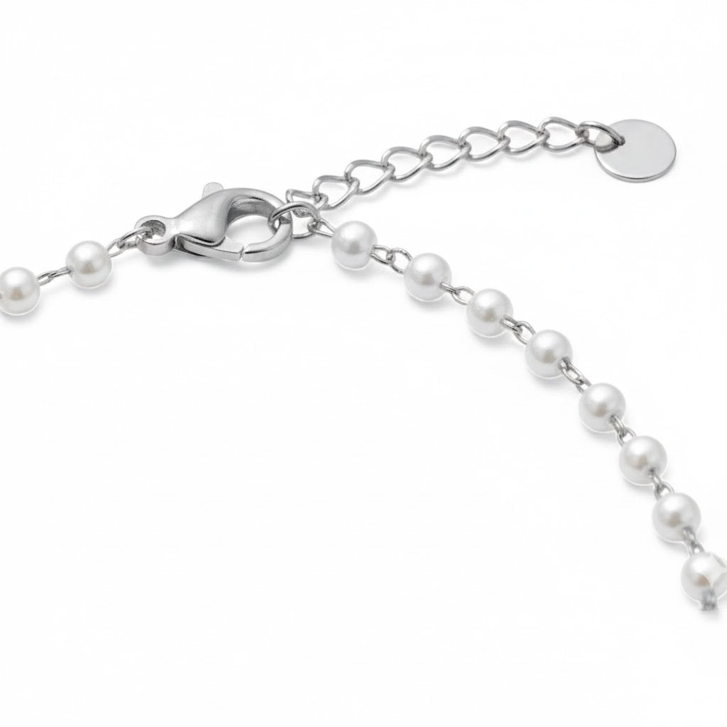 Bracciale Rosario con Perle In Acciaio Inossidabile