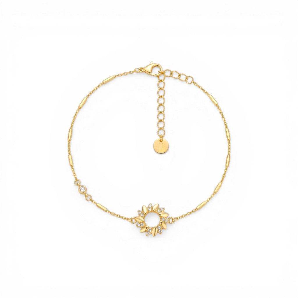 Bracciale Rollò con Barrette e Sole Traforato In Argento 925