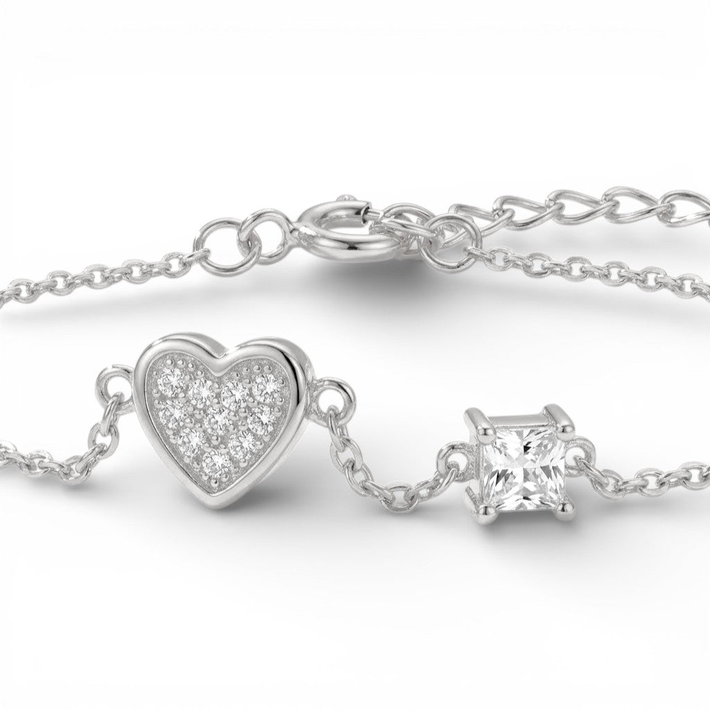 Bracciale Cuore Prezioso In Argento 925