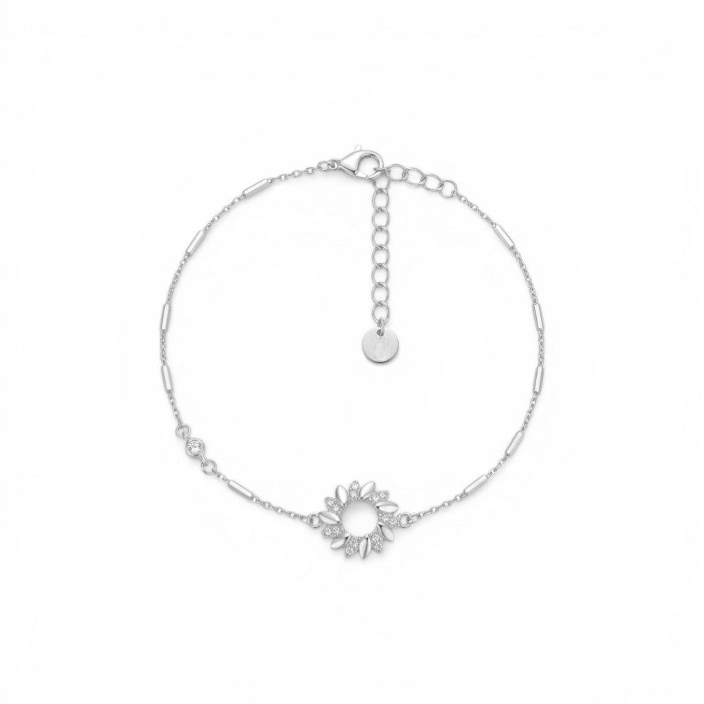 Bracciale Rollò con Barrette e Sole Traforato In Argento 925