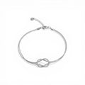 Bracciale Nodo Doppio Filo in Acciaio Inossidabile