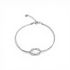 Bracciale Nodo Doppio Filo in Acciaio Inossidabile