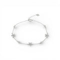 Bracciale Ghirlanda di Primavera con Fiori Pendenti In Argento 925