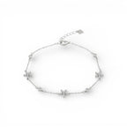 Bracciale Ghirlanda di Primavera con Fiori Pendenti In Argento 925