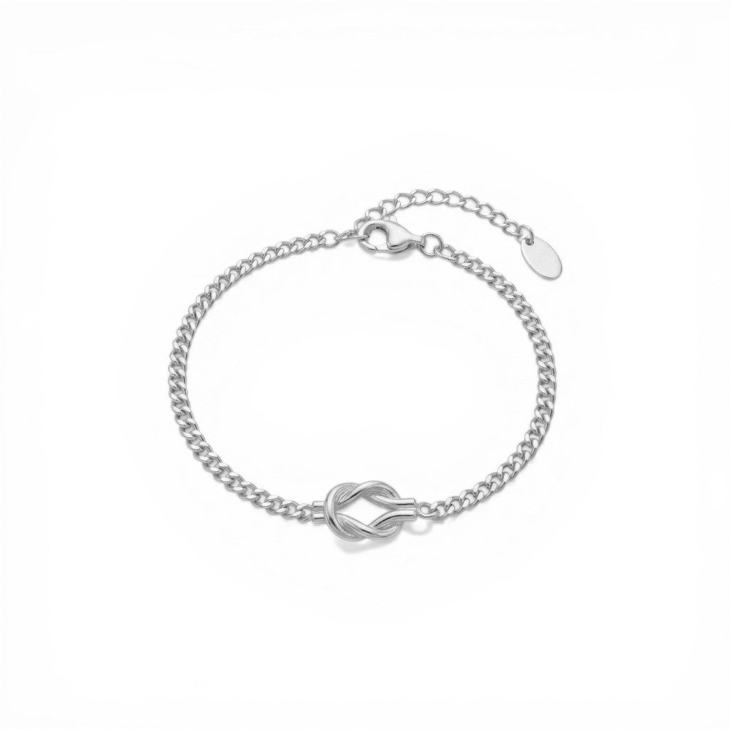 Bracciale Catena Nodo Groumette In Acciaio Inossidabile