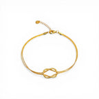 Bracciale Nodo Doppio Filo in Acciaio Inossidabile