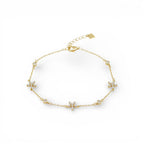 Bracciale Ghirlanda di Primavera con Fiori Pendenti In Argento 925