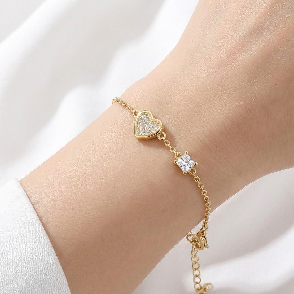 Bracciale Cuore Prezioso In Argento 925