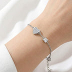 Bracciale Cuore Prezioso In Argento 925
