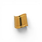 Bracciale Bangle a Fascia Maxi Curva In Acciaio Inossidabile