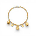 Bracciale Melodia d'Amore con Campanelle e Cuori in Acciaio Inossidabile