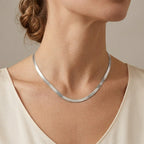Collana Maglia Snake Piatta In Acciaio Inossidabile
