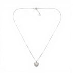 Collana con Cuore Zirconato Traforato In Argento 925