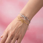 Bracciale con Dettaglio Fiocco In Acciaio Inossidabile