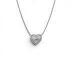 Collana con Cuore Rigato In Acciaio Inossidabile