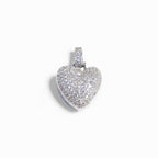 Ciondolo Cuore Bubble Bombato con Pavé di Zirconi