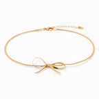 Collana con Fiocco Centrale In Acciaio Inossidabile