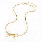 Collana con Fiocco Centrale In Acciaio Inossidabile