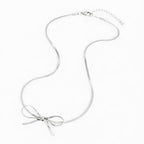 Collana con Fiocco Centrale In Acciaio Inossidabile