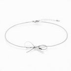 Collana con Fiocco Centrale In Acciaio Inossidabile