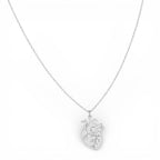 Collana con Pendente Cuore Anatomico in Acciaio Inossidabile – Pink Gioielli