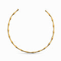 Collana Rigida Girocollo a Maglie Bamboo In Acciaio Inossidabile