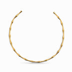 Collana Rigida Girocollo a Maglie Bamboo In Acciaio Inossidabile