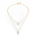 Collana Incanto Notturno con Luna e Stella In Argento 925