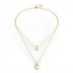 Collana Incanto Notturno con Luna e Stella In Argento 925