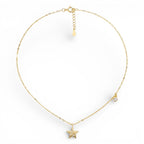 Collana Firmamento Scintillante con Stella e Charm in Argento 925