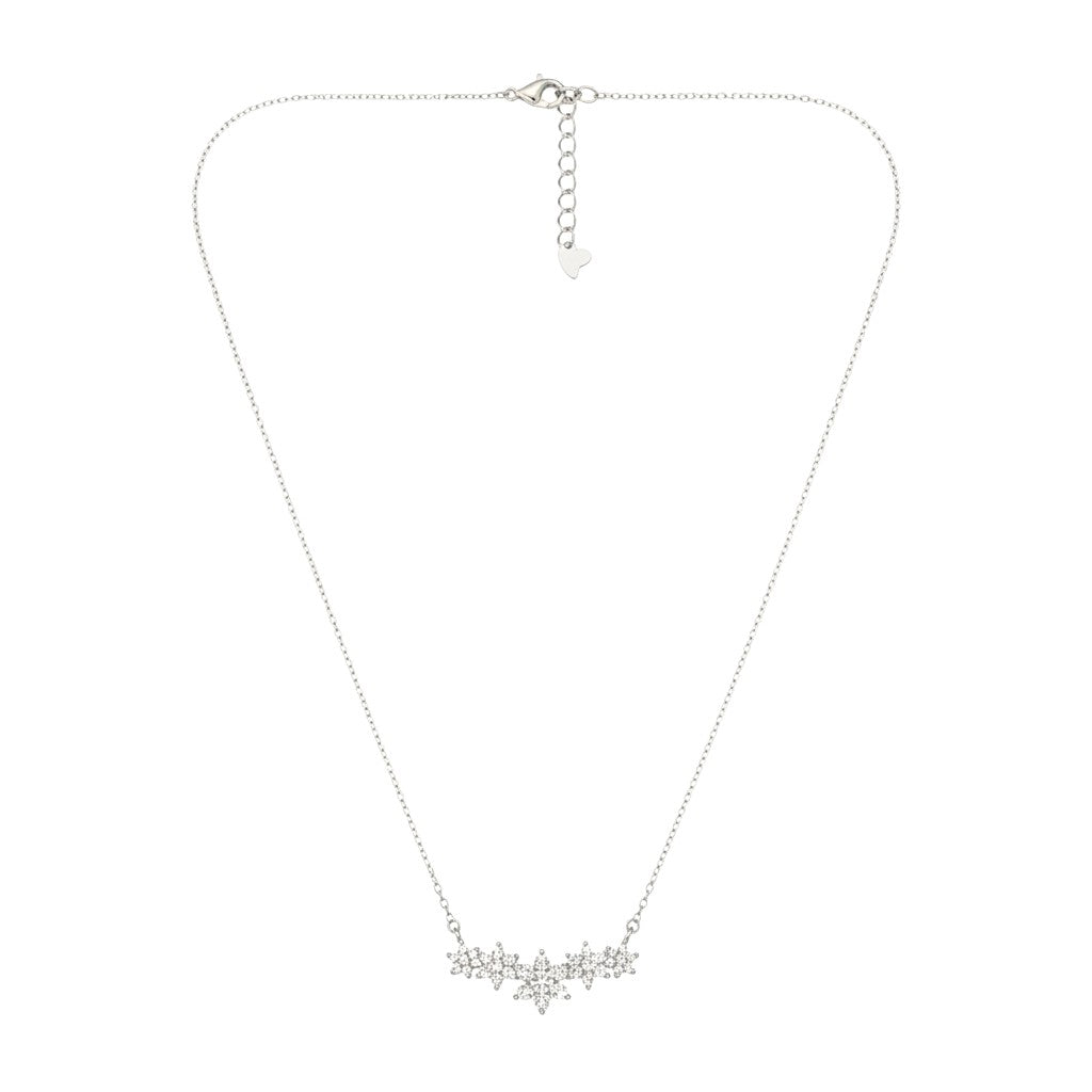 Collana Incanto Continuo con Pavé di Zirconi In Argento