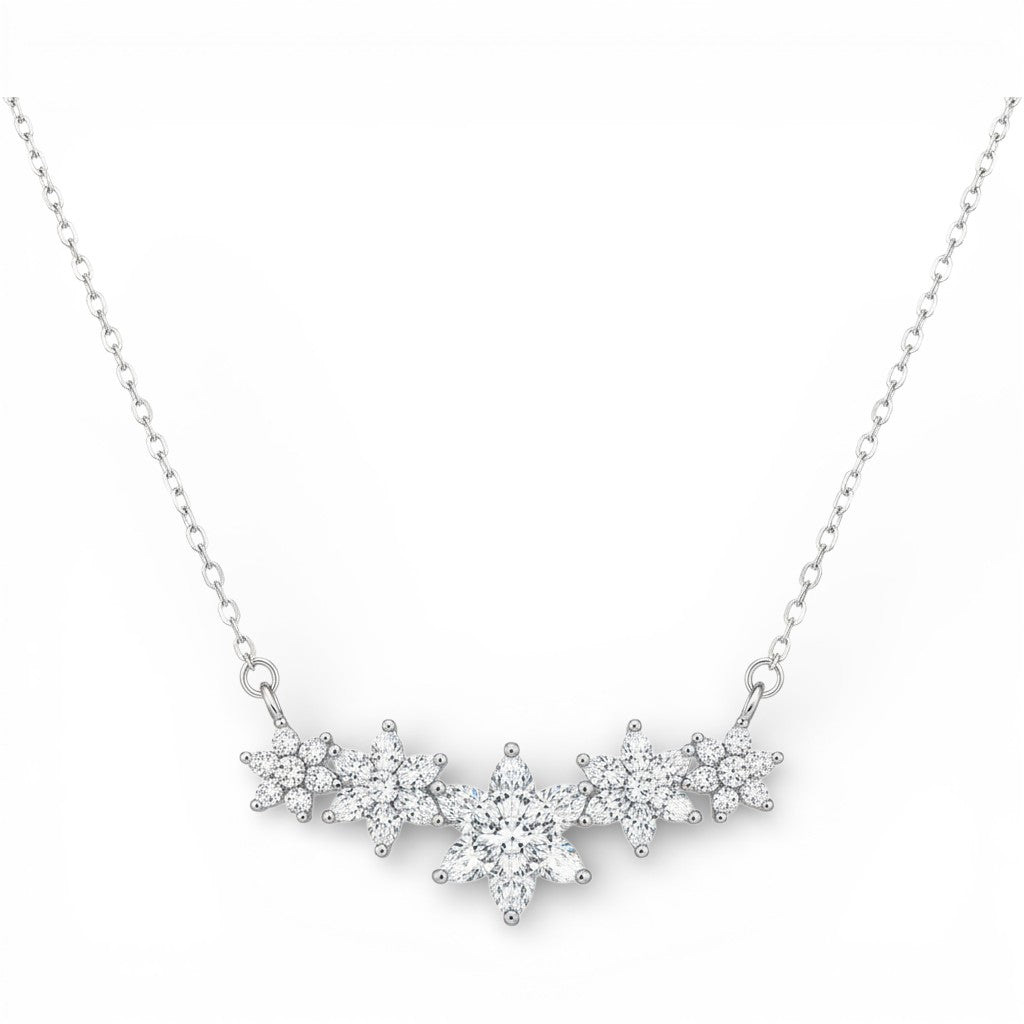 Collana Incanto Continuo con Pavé di Zirconi In Argento
