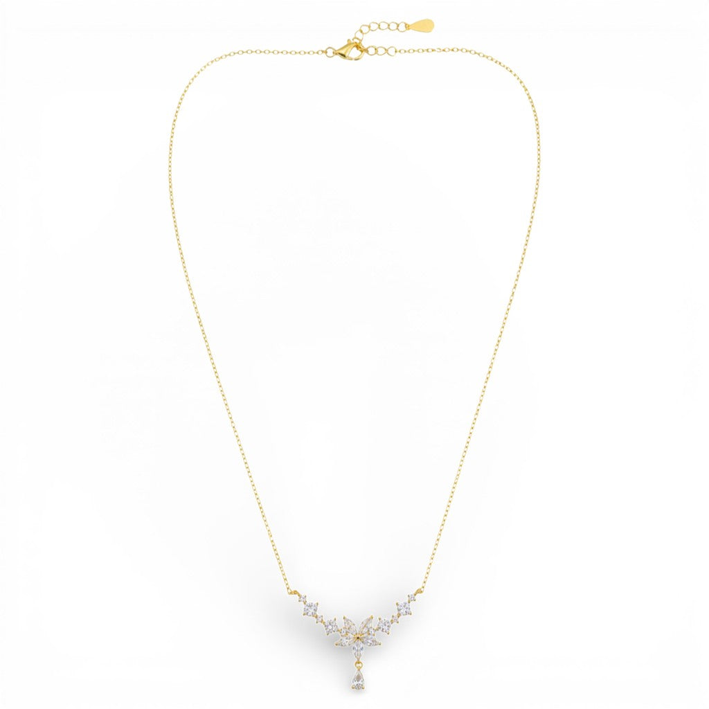 Collana Sbocciare Prezioso a Fiore In Argento 925