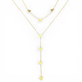 Collana Doppio Filo con Cuori Pendenti In Acciaio Inossidabile.